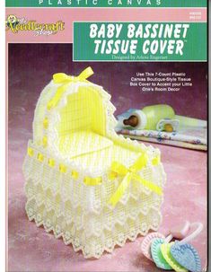 an advertisement for baby bassinet tissue cover