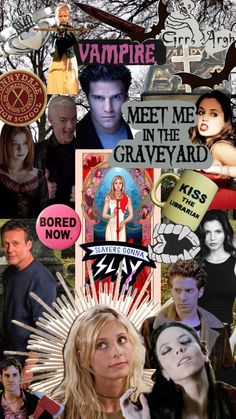 collage of the vampire movies and their characters