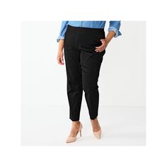 Comfortable style you crave. These women's pants from Croft & Barrow are the way to go. Comfortable style you crave. These women's pants from Croft & Barrow are the way to go.Click on this WOMEN'S GUIDE to find the perfect fit and more! 2 front pockets, 2 back pockets Stretchy sateen constructionFIT & SIZING Short: 27-in. inseam Average: 29-in. inseam T/L: 31-in. inseam Straight-leg opening Comfort waistband Hidden elasticFABRIC & CARE Cotton, polyester, rayon, spandex Machine wash - Delicate Im Spring Stretch Pull-on Pants, Spring Straight Leg Pull-on Jeggings, Versatile Straight Hem Pull-on Pants, Non-stretch Pull-on Straight Leg Pants, Stretch Versatile Pull-on Capris, Long T, Petite Size Chart, Faded Denim, Croft & Barrow