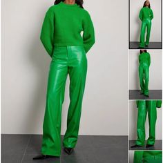 Size Eu 38 (Us 8). Nwt Super Cute Green Faux Leather Pants From Nakd. Too Short For Me (I’m 5’10”) Spring Workwear Green Leather Pants, Green Leather Pants For Spring Workwear, Fitted Green Leather Straight Leg Pants, High-waist Green Leather Pants For Fall, High Waist Green Leather Pants For Fall, Trendy Green Leather Pants For Fall, Chic Green Leather Pants For Work, Green Leather Pants For Work In Fall, Chic Green Leather Pants For Fall