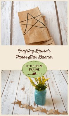 crafting aura's paper star banner for little house prairie