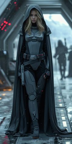 a woman dressed as darth vader in star wars