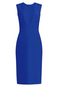 Cobalt Blue Basic Sheath Dress A must have in every closet, a basic, timeless dress that can be worn day or night. Wear it as it is or accessorize it. - Sleeveless - Round Neckline - High quality Italian novelty fabric - Fully lined with light weight fabric - Over the Knee length - Invisible zipper in the back. - Made in the USA. - Ships within 3-5 business days. Please refer to our size chart before placing an order. Elegant Sleeveless Royal Blue Dress, Classic Blue Dress For Evening, Classic Blue Evening Dress, Blue Midi Dress With Straight Neckline For Work, Elegant Royal Blue Knee-length Midi Dress, Royal Blue Sleeveless Evening Midi Dress, Royal Blue Sleeveless Midi Dress For Evening, Elegant Blue Midi Dress With Straight Neckline, Sleeveless Royal Blue Midi Dress