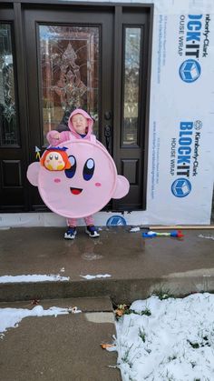 Kirby Costume Diy, Kirby Halloween Costume, Diy Kirby, Kirby Costume, Kimberly Clark, Costumes Ideas, Trunk Or Treat, Kids Halloween, Diy Halloween Costumes