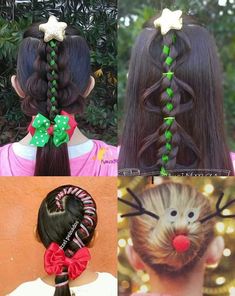 Fancy Ponytail, Hair Dues, Diy Ugly Christmas Sweater, Girl Hair Dos, Super Girls, Christmas Fits, Hair Issues, Holiday Hair, Hair Due