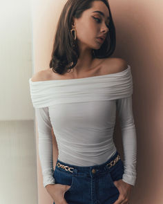 #openshoulders #top #style #casualstyle #elegantstyle #everydaytop #eleganttop #vintagestyle #vintagetop #casual2024 #fashiontop #designertop #styleof2024 #fashionset #lookoftheday #fashionlook #whitetop #everydaystyle #lookof2024 #fashionlook #outfit2024 #top2024 #spring2024 #elverydalook #everydayoutfit #casualstyle #romanticstyle #springtop Elegant Long Sleeve Top With Elastic Shoulders, Spring Off-shoulder Long Sleeve Top For Night Out, Fall Party Long Sleeve Top In Elastane, Long Sleeve Off-shoulder Top For Fall Party, Fitted Tops With Draped Sleeves For Spring, Fitted Long Sleeve Tops With Elastic Shoulders, Party Tops With Draped Long Sleeves, Draped Elastane Tops For Night Out, Party Tops With Elastic Shoulders And Stretch