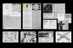 an assortment of architectural drawings and diagrams