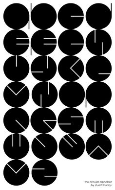 a black and white poster with circles on it