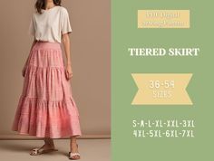 the tiered skirt is $ 35 - 54