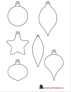 christmas ornament coloring pages for kids to print out and color on the page