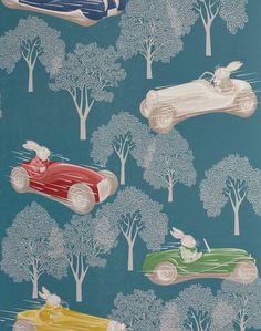 a wallpaper with cars and trees on it