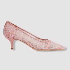 $625 Malone Souliers Women's Pink Rina Lace Mesh Heel Shoes Size EU 37/US 7 Description This pretty pump is crafted from pink lace mesh that's accented by tonal nappa trims. The 45mm kitten heel will work for day or evening Material: Mesh/Nappa Sole and Lining: 100% Leather Style: Kitten Heel Handmade in Italy About Us We sell only 100% authentic clothing from new with tags to gently used. We have a 100% authentic or money back guarantee on every item we sell. Items are listed daily so make sure to put us on your favorite! We have been in business for over 10 years selling tens of thousands of designer items. We strive to meet your designer needs at a quality price! Payment Shipping Returns Payment accepted via paypal, credit/debit card. Shipping is usually within 24 hours of purchase (M-F Luxury Lace Heels With Pointed Toe, Elegant Low Heel Lace-up Heels, Feminine Pink Court Shoes With 4-inch Heel, Spring Lace Heels With Pointed Toe, Lace Almond Toe Heels, Feminine Pink Low Heel Court Shoes, Pink Low Heel Evening Court Shoes, Pink Low Heel Court Shoes For Evening, Pink Evening Court Shoes With Low Heel