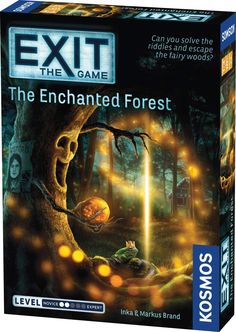 the box for exit the game, featuring an image of a forest with glowing lights