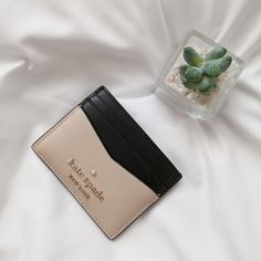 New Kate Spade Staci Colorblock Slim Card Holder Wlr00125 $69 Middle Open Slip Compartment 6 Card Slots 3.0" H X 4" L Katespade Card Holder, Kate Spade Wallet Aesthetic, Chic Brown Card Holder, Chic Card Holder For Daily Use, Chic Cream Wallets, Casual Beige Wallets, Everyday Beige Kate Spade Wallet, Kate Spade Beige Wallet, Card Holder Aesthetic