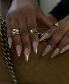 Glam Nails Designs Classy, Metallic Nails Design, Chrome Nails Designs, Classy Acrylic Nails, Metallic Nails, Elegant Nails, Classy Nails