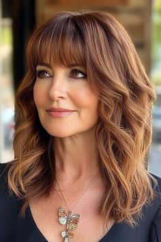 32 Medium-Length Layered Haircuts & Hairstyles For Women Over 60 Women’s Mid Length Layered Haircuts, Medium Length Layers, Blonde Layers, Mid Length Hair, Layered Haircuts, Brunette Hair, Hair Color Trends, Hair A