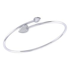 Adorn your arm with our timeless Raindrop Sterling Silver Diamond Bangle. Created for the elegant woman who loves fluid beauty and timeless sophistication. Metal: 925 Sterling Silver (White / Yellow / Rose) Diamond Information: Natural Diamond Total Carat Weight : 0.06 Carat (ctw) Diamond Color : HI Color Clarity : I2/I3. This bangle is flexible so one size fits all. Silver Heart Bangle For Formal Occasions, Silver Heart Bangle Bracelet For Formal Events, Silver Heart Bangle Bracelet For Formal Occasions, Elegant White Gold Heart Bangle Bracelet, Elegant Sterling Silver Heart Bracelet For Formal Occasions, Elegant Formal Sterling Silver Heart Bracelet, Rose Diamond, Diamond Bangle, Unisex Jewelry