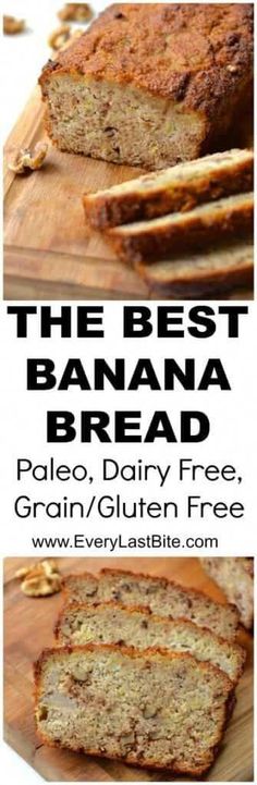 This Paleo Banana Bread is packed with bananas and has the perfect texture. It really is the best grain free banana bread ever! (SCD) Perfect Banana Bread, The Best Banana Bread, Paleo Banana Bread, Specific Carbohydrate Diet, Paleo Banana, English Muffins, Best Banana Bread, Paleo Treats, Carbohydrate Diet