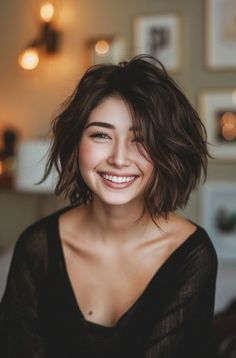 Voluminous-Shatter-Bob-with-Textured-Layers.webp (317×481) Layered French Bob, French Bob, Wavy Bobs, Edgy Hair, Up Hairstyles