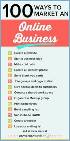 the top 100 ways to market an online business info sheet with text overlaying it