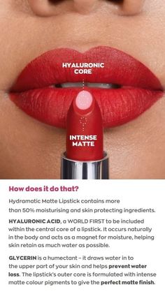 Avon Matte Lipstick, Classic Red Lipstick, Red Lipstick Looks, Outer Core, Glossier Lipstick, Matte Lipsticks