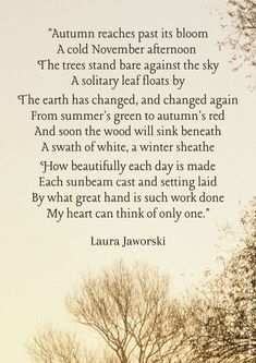 the poem is written in black and white, with an image of trees behind it