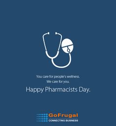 a card with a stethoscope and the words happy pharmacists day