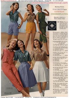 1961 Sears Spring Summer Catalog, Page 414 - Catalogs & Wishbooks 1961 Fashion, 1960s Fashion Women, 1950 Fashion, 70s Inspired Fashion, Vintage Couture, 1960s Fashion, 60s Fashion