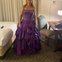 Beautiful Lush Gown. It Was Originally A Size 12, I Had It Taken In To Be A Size 6. I Had So Many Come When I Wore This Dress It Was Unbelievable. Pictures Do Not Do It Justice. Unbelievable Pictures, Formal Gown, Formal Gowns, Gorgeous Dresses, Color Purple, Lush, Do It, Size 12, Prom Dresses