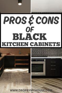 the pros and cons of black kitchen cabinets