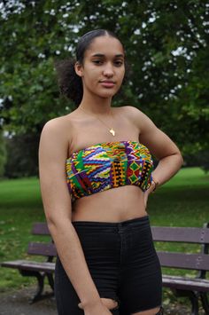 Africa print cotton crop top. It gives a sophisticated and elegant on a jeans or skirt for casual day out Chic Fitted Multicolor Tube Top, Trendy Cropped Tube Top For Day Out, Casual Strapless Crop Top For Day Out, Chic Multicolor Bandeau Tube Top, Strapless Cotton Crop Top For Beach, Multicolor Stretch Cotton Crop Top, Trendy Crop Top Tube Top For Vacation, Multicolor Cotton Crop Top, Multicolor Cotton Cropped Crop Top