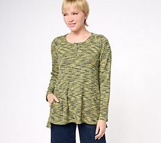 Paired with your favorite jeans or dressed up with statement jewelry, this Henley-style long sleeve will be your go-to. From LOGO by Lori Goldstein®. Casual Stretch Long Sleeve Top For Work, Cotton Long Sleeve Top For Fall, Casual Long Sleeve Top For Fall Workwear, Casual Long Sleeve Top For Work In Fall, Casual Long Sleeve Top For Work, Fall Season, Casual Long Sleeve Top With Relaxed Fit For Fall, Casual Relaxed Fit Long Sleeve Top For Fall, Casual Long Sleeve Top For Winter Workwear, Casual Fall Tops For Layering