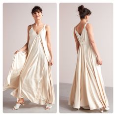 "MALIA dress. ✦ SURPRISING. MYSTICAL. FREE. ✦ Don't mind us, we're just fluttering by to let you know that this maxi dress would look so amazing on you! It features a lovely relaxed fit that looks amazing on any body type. It will be your number one for any special occasion. * Tailoring time - 3 weeks * ✅ SIZE & FIT Model is 173 cm/5'7 and wears ONE SIZE dress. Full length - 153 cm / 60,2\". Please note that all garment measurements might have slight variations due to the handmade nature of Beige Sleeveless Dress For Summer Wedding, Sleeveless Sundress Maxi Dress For Wedding, Sleeveless Beige Maxi Dress For Wedding, Flowy Sleeveless Dress For Wedding, Beige A-line Sundress Maxi Dress, Beige Sleeveless Sundress Maxi Dress, Beige Sleeveless Maxi Sundress, Beige A-line Maxi Sundress, Clothes Steamer