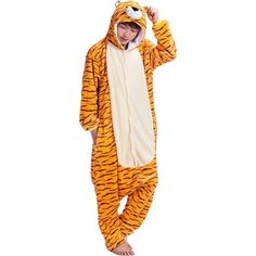 Amazon Adult Tiger One Piece Halloween Jumpsuit Brand New Adult Size Xl White & Orange Hood With Tiger Face Button Up Front Plush Soft Material Pockets On The Sides Zipper On Hip Loose/Oversized Fit Halloween Costume 80s Workout Outfit, One Piece Halloween, Plush Pajamas, Kid Halloween, Jumpsuit Costume, Hoodie Jumpsuit, Animal Halloween Costumes, Tiger Costume, Jumpsuit Men