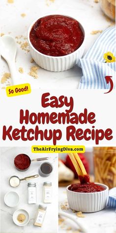 easy homemade ketchup recipe in a bowl