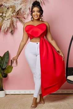 Heart Shape DecorStraplessLong Sash On WaistParty Style Crop TopSize ChartLengthLabel SizeUS SizeINS4-645.67M846.06L1046.46XL12-1446.852XL14-1647.243XL16-1847.644XL18-2048.035XL20-2248.43Size ChartLengthLabel SizeUS SizeCMS4-6116M8117L10118XL12-141192XL14-161203XL16-181214XL18-201225XL20-22123 Baddie Fashion, Winter Bottoms, Party Crop Tops, Skirt Y2k, Floral Bodycon, Split Maxi Dress, Irregular Hem, Strapless Tops, Sweet Heart