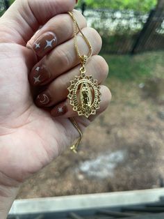 Free shipping from USA Beautiful Classic Virgin Mary necklace 18k Gold Plated Copper Necklace Mary Necklace, Virgin Mary Necklace, Copper Necklace, Virgin Mary, Pendant Necklaces, Necklace Etsy, 18k Gold, Gold Plate, Charm Bracelet