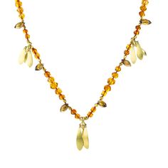 Gabriella Kiss Amber Wasp Necklace | Quadrum Gallery Gabriella Kiss, Hudson Valley Ny, Amber Beads, Quartz Beads, Queen Bee, Hook Clasp, Wasp, Queen Bees, Fall Style