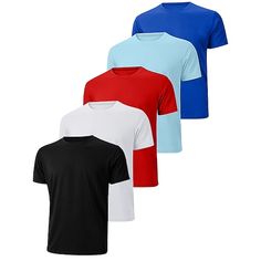 Season:Summer; Fabric:Cotton Blend; Sleeve Length:Short Sleeves; Look After Me:Washable,Machine wash; Gender:Men's; Style:Fashion,Designer,Basic; Elasticity:Micro-elastic; Tops Type:Tee Top,T shirt Tee; Occasion:Vacation,Casual Daily,Going out,Street; Age Group:Adults; Fit Type:Regular Fit; Pattern:Plain; Neckline:Crew Neck; Front page:FF; Listing Date:06/09/2023; Bust:; Length:; Quantity:5pcs Breathable T-shirt For Summer, Breathable Summer T-shirt In Solid Color, Mens Casual T Shirts, Sleeves Clothing, Online Tops, Fashion Mode, Clothing Apparel, Men's Style, Tshirts Online