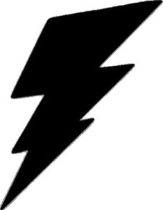 a black and white image of a lightning bolt