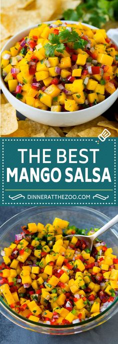 the best mango salsa recipe is made with fresh mangos, avocado and cilantro