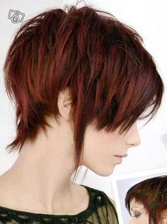 Short Red Hair, Colored Hair Tips, Dark Red Hair, Short Hair Color, Short Haircut, Cool Hair Color, Women Hairstyles