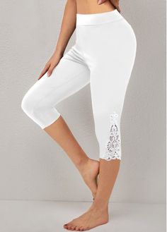 Color:White;Size:S;Size:M;Size:L;Size:XL;Size:XXL;Package Contents:1 X Leggings; Short Cream Dress, Elastic Waist Leggings, Black Leggings Outfit, Plus Size White, Trendy Tops For Women, Trendy Fashion Tops, Colored Pants, Plus Size Leggings, Shorts Jeans