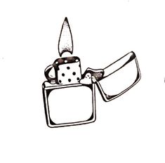 Matching Lighter Tattoos, Traditional Zippo Lighter Tattoo, Zippo Drawing, Lighter Doodle, Zippo Tattoo Design, Zippo Lighter Drawing