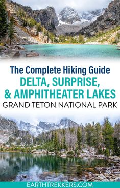 Everything you need to know to hike to Delta Lake, Surprise Lake and Amphitheater Lake in Grand Teton National Park. #grandteton #nationalpark Delta Lake, Travel Wyoming, Montana Trip, Hiking Ideas, Backpacking Trips, Wyoming Travel, Hiking National Parks, National Park Vacation, National Park Road Trip