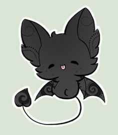 an animal sticker with the shape of a bat