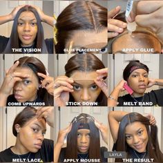 Wig Styling Tutorial, Black Natural Hair Care, Front Lace Wigs, Face Beat Makeup, Brazilian Straight Hair, Hair Techniques, Beautiful Wigs, Ombre Wigs