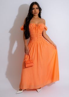 Well Wishes Maxi Dress Orange with V-neck and floral print Diva Boutique, Lace Cutout, Event Outfit, Dress Orange, Feminine Silhouette, Long Crop Top, Tall Girl, Casual Work Outfits, Peach Color