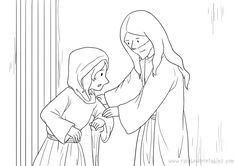 mary and jesus coloring page for kids