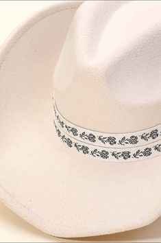 Oh we are loving this ivory color! And the floral double band with black floral detail is so cool! This one is adjustable so it will fit almost anyone. Great for all your boho or Nashville outfits! Adjustable Bohemian Hat Band For Spring, Bohemian Beige Hat Band For Spring, Bohemian Beige Hat Bands For Spring, Bohemian Hat Bands For Spring Festival, Bohemian Cream Spring Hat, Beige Hat Bands For Spring Festival, Festival Cream Hat Bands, Hippie Spring Hats Adjustable Fit, Hippie Spring Hats With Adjustable Fit